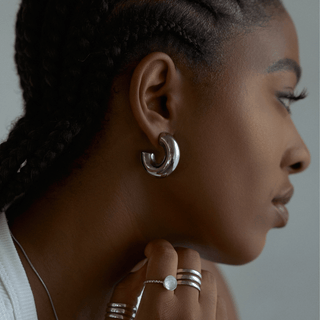 Arden Hoops Chunky Hoop Earrings