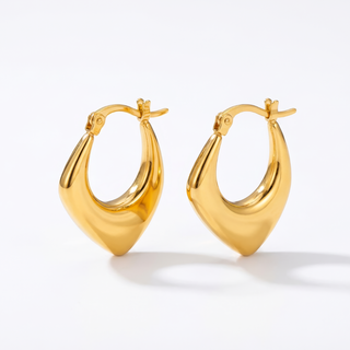Ashley Gold-Tone Irregular Hoop Earrings