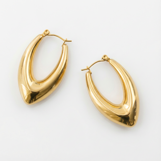 Jayde Geometric Oval Hoops