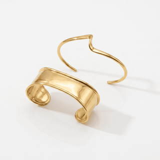 Mara Molten Cuff Bracelet on a white background, front view