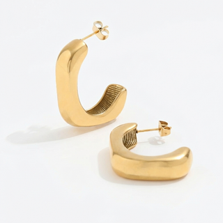 Quinn gold-plated hoop earrings
