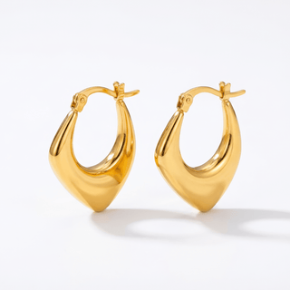 Ashley Irregular Hoop Earrings - Adelfi London