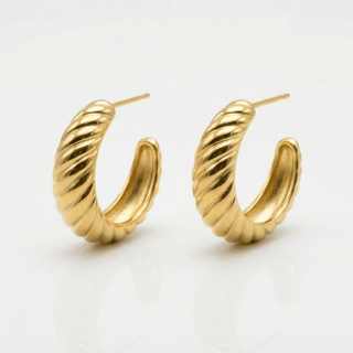 Camille Gold - plated hoop earrings - Adelfi London