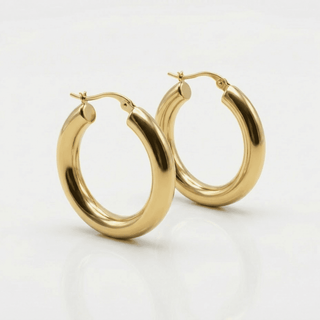 Chunky Cleo Hoop Earrings - Adelfi London