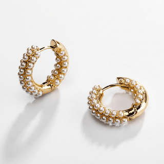 Fei Golden Pearl Earrings - Adelfi London