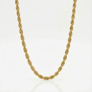 Golden Twisted Chain Necklace - Adelfi London