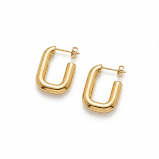 Isla U - Shaped Geometric Earrings - Adelfi London