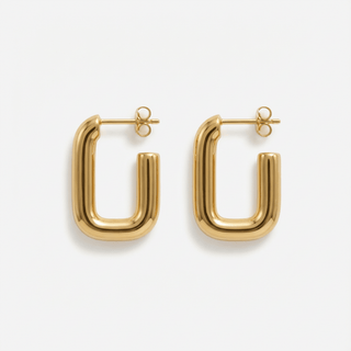 Isla U - Shaped Geometric Earrings - Adelfi London