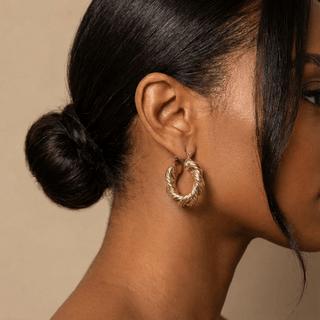 Kyla Bold Twist Hoop Earrings - Adelfi London