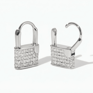 Padlock Pave Earring - Adelfi London