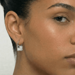 Padlock Pave Earring - Adelfi London