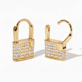 Padlock Pave Earring - Adelfi London