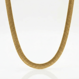 Thick Snake Chain Gold Necklace - Adelfi London