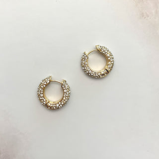 Blake Gold Pave Earrings - trybe jewellery