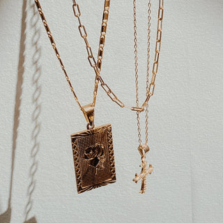 Christian Cross Gold Necklace - trybe jewellery