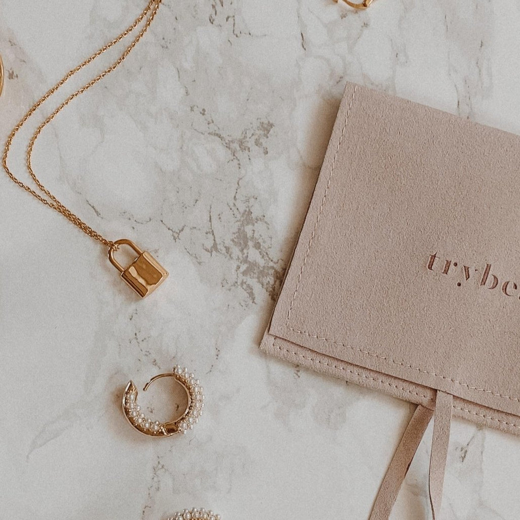Gold-plated Padlock necklace - trybe jewellery