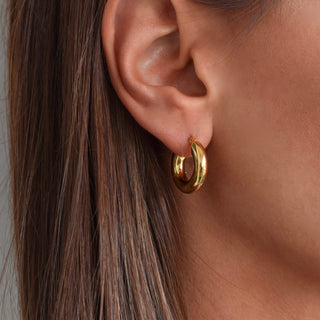 Mini Cleo Gold Hoop Earrings - trybe jewellery