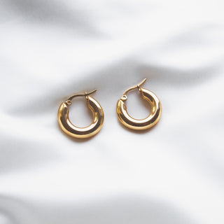 Mini Cleo Gold Hoop Earrings - trybe jewellery