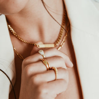 Nova Pave Signet Ring - Adelfi London