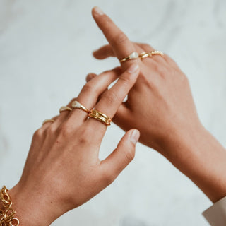 Nova Pave Signet Ring - Adelfi London