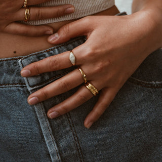 Nova Pave Signet Ring - Adelfi London