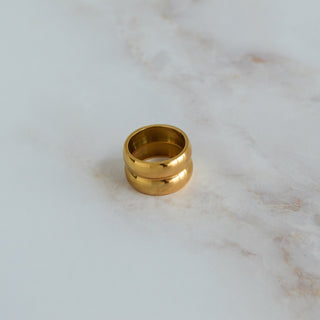 Sol gold - plated ring - Adelfi London